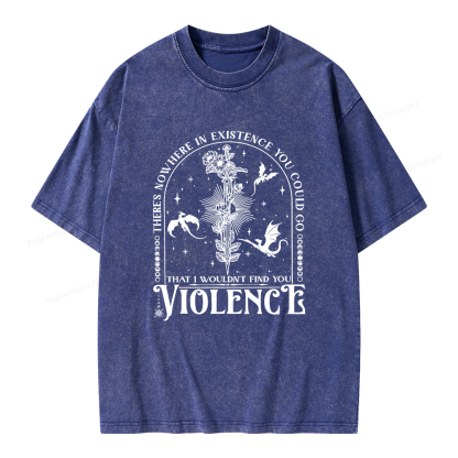 Pagewings Violence Unisex Washed T-shirt