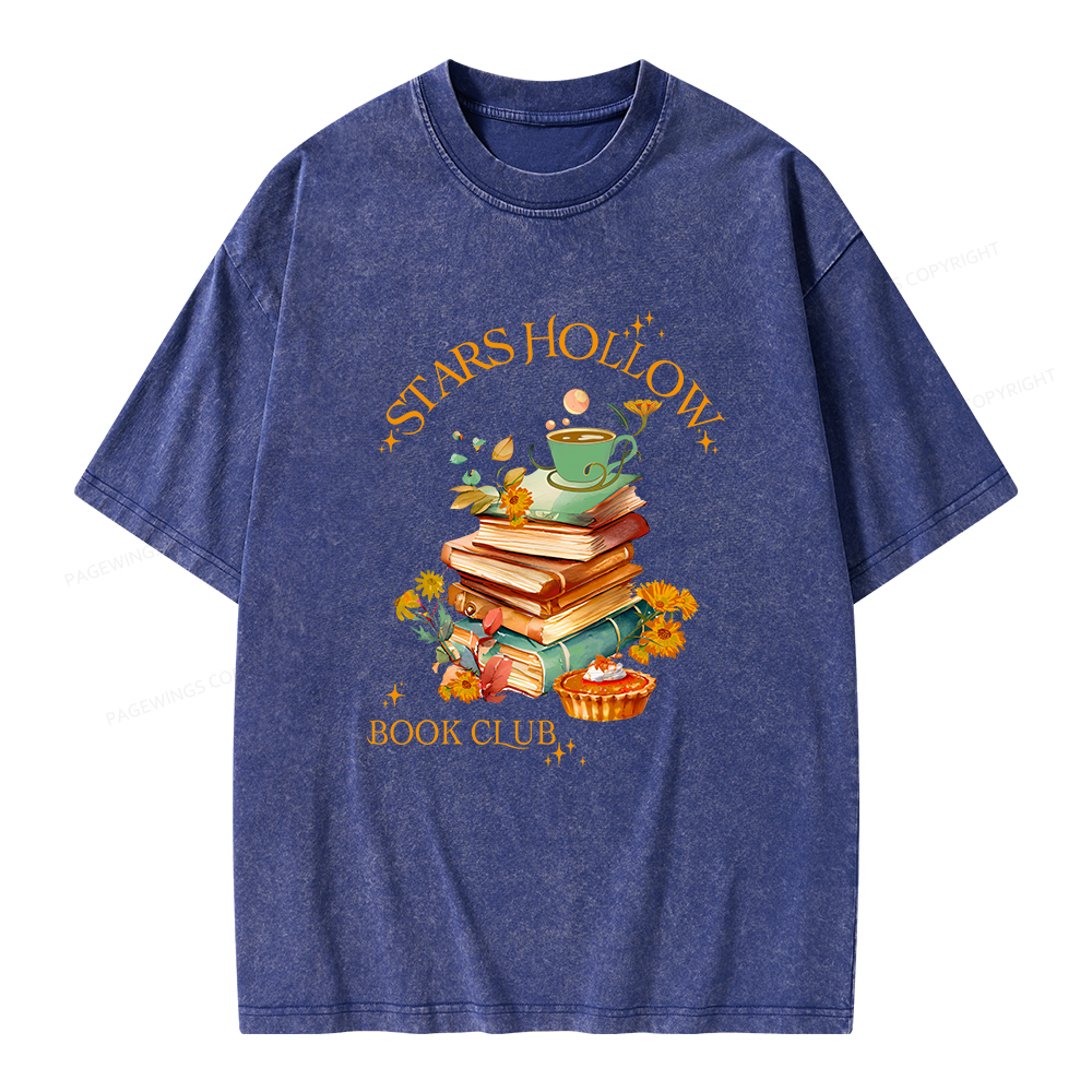 Pagewings Stars Hollow Book Club Unisex Washed T-shirt