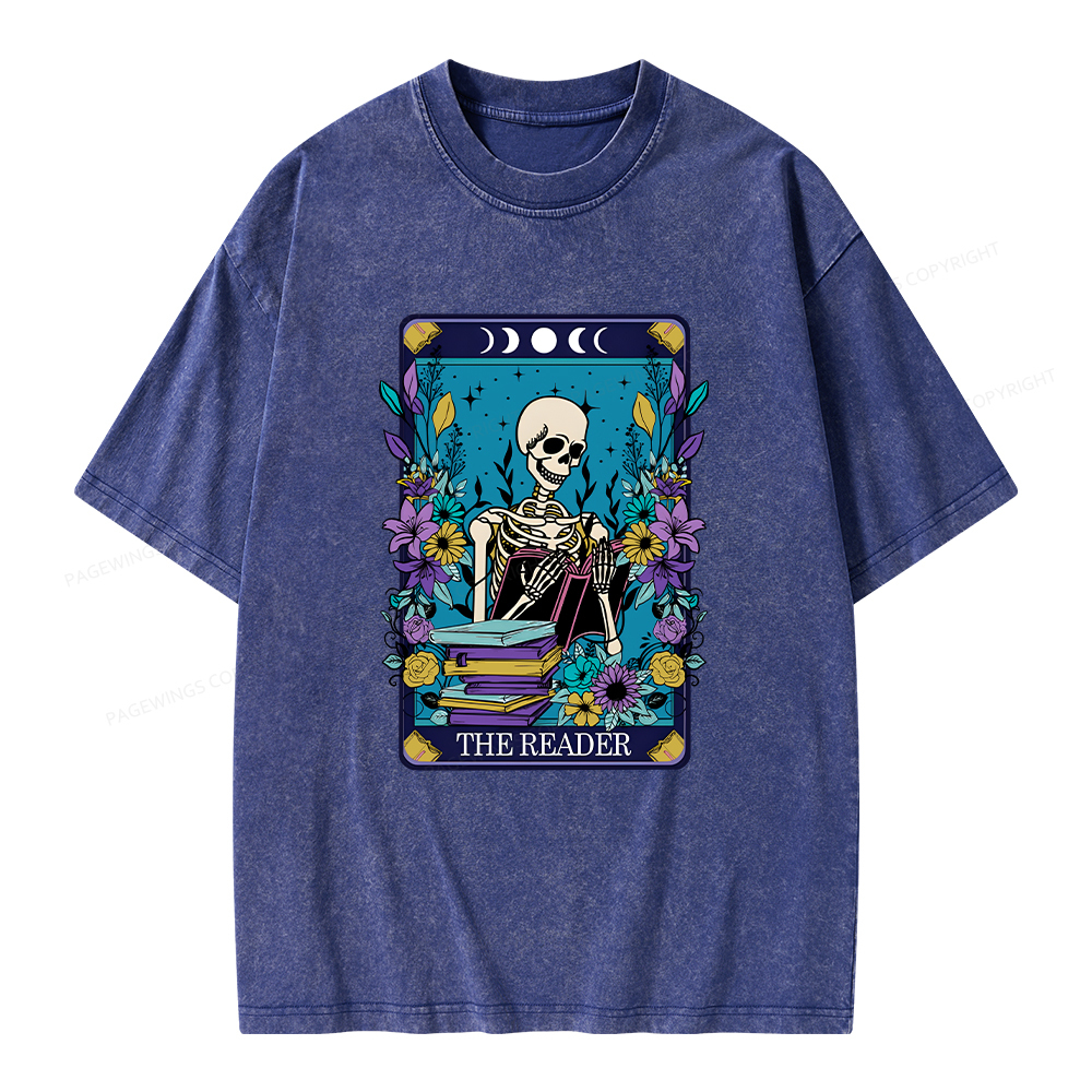 Pagewings The Reader Tarot Card Shirt Unisex Washed T-shirt