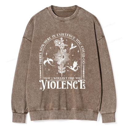 Pagewings Violence Unisex Washed Sweatshirt