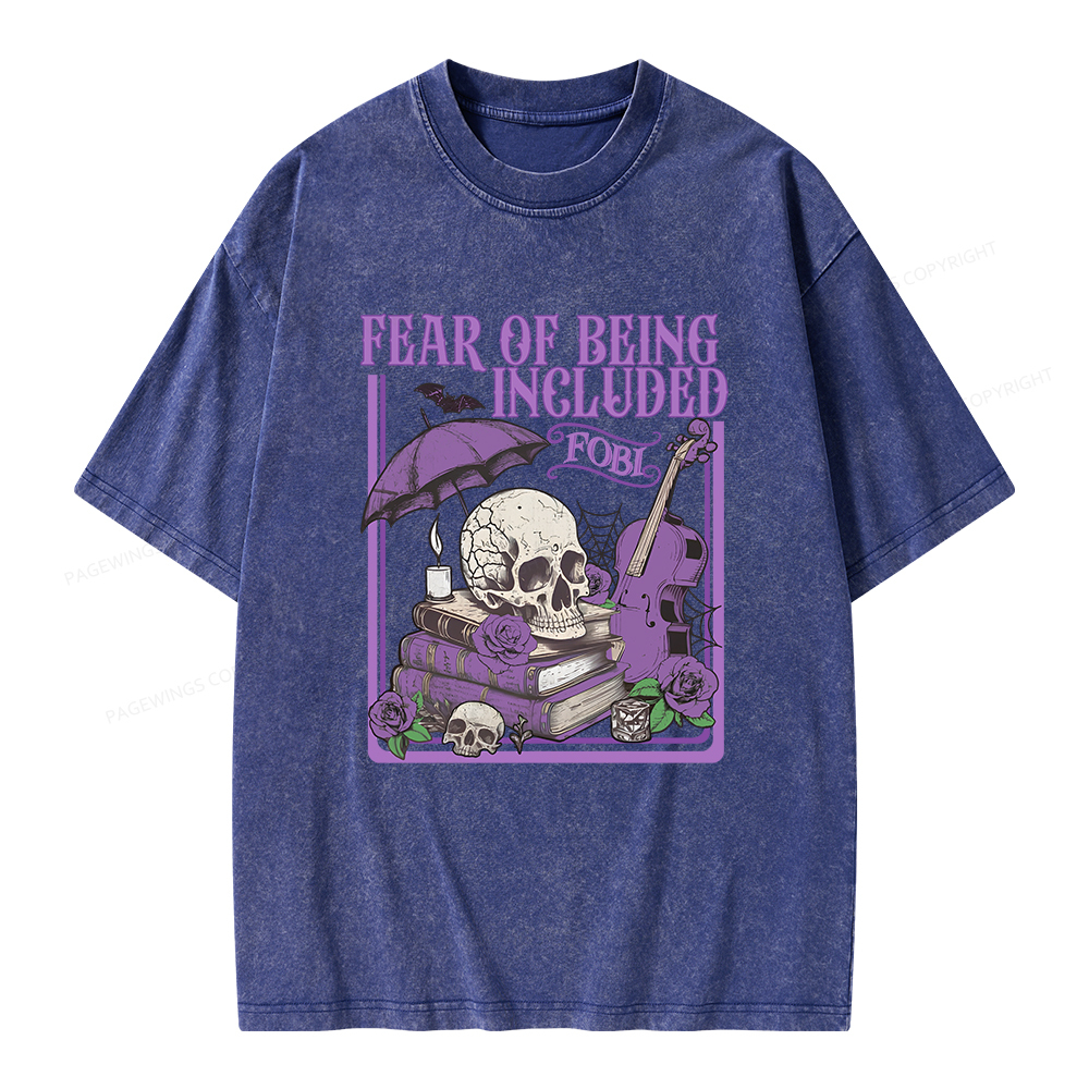 Pagewings Fear Of Being Included FOBI Unisex Washed T-shirt
