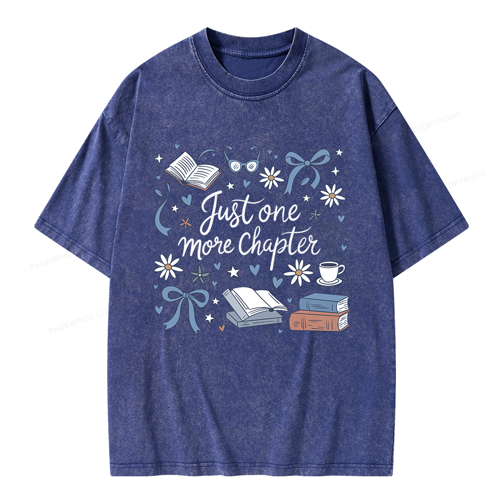 Pagewings Just One More Chapter Unisex Washed T-shirt