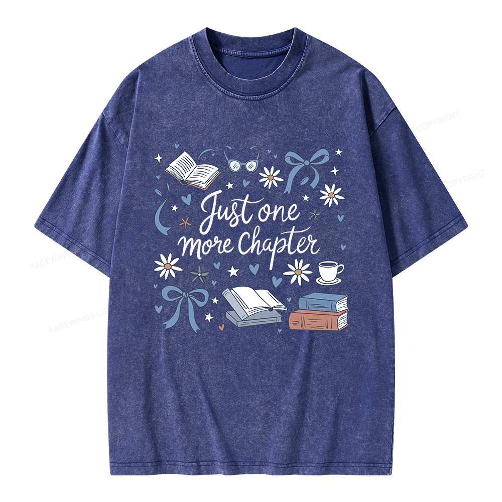 Pagewings Just One More Chapter Unisex Washed T-shirt