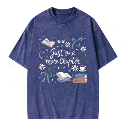 Pagewings Just One More Chapter Unisex Washed T-shirt