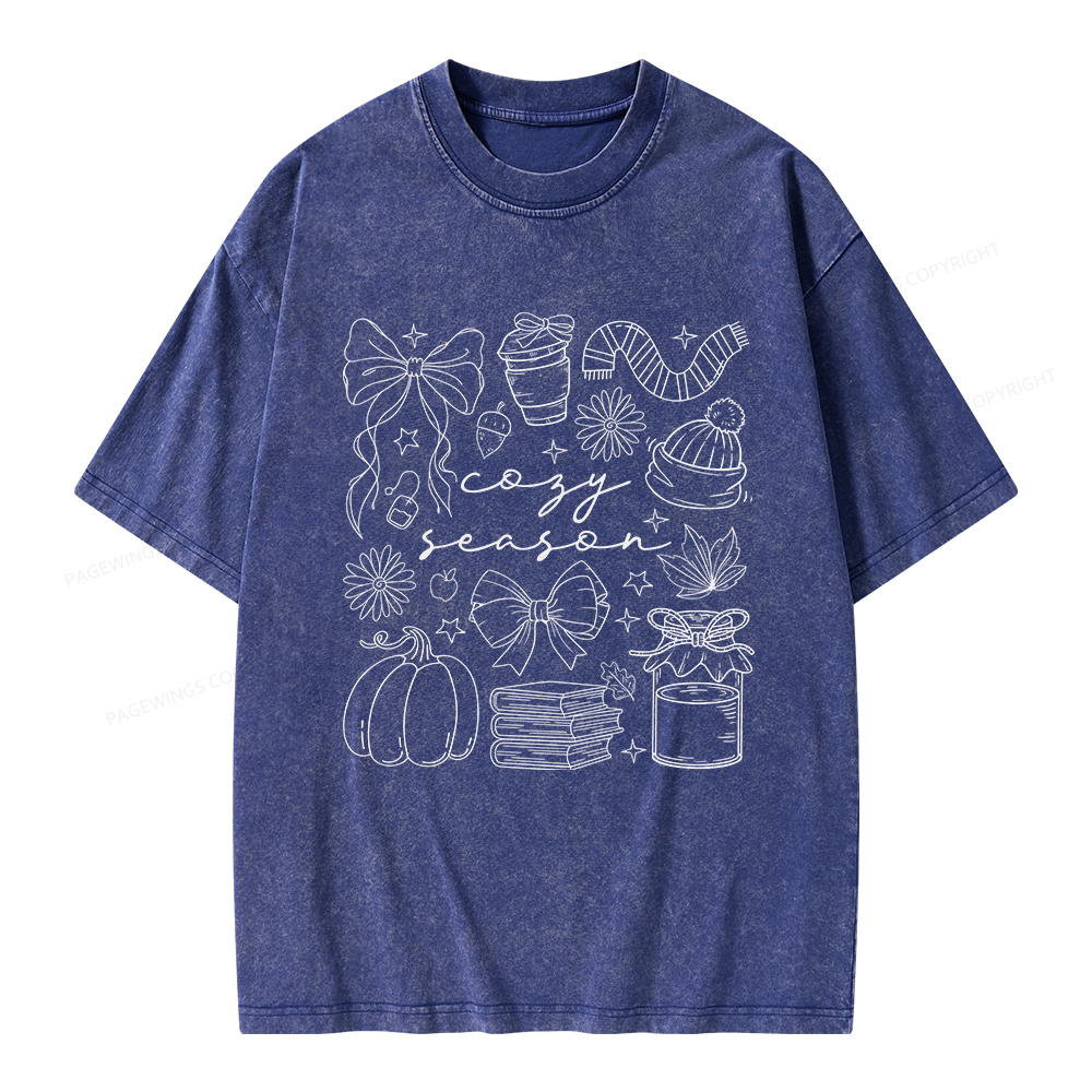 Pagewings Cozy Season Unisex Washed T-shirt