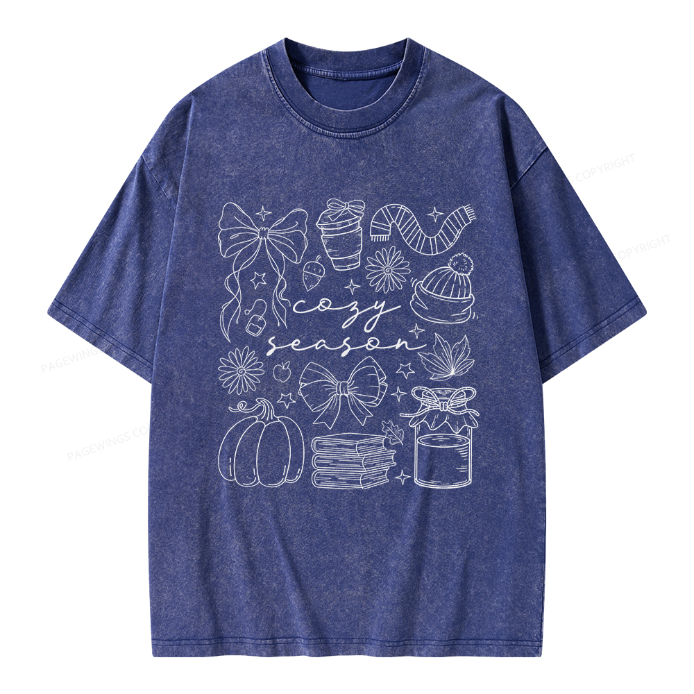 Pagewings Cozy Season Unisex Washed T-shirt