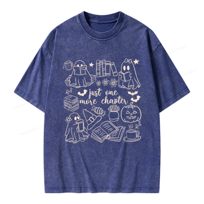 Pagewings Just One More Chapter Ghost Unisex Washed T-shirt
