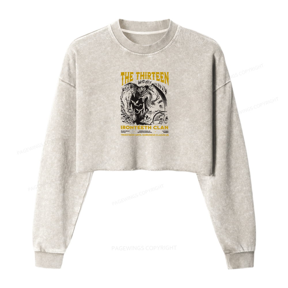 Pagewings The Thirteen Women Washed Crop Sweatshirt
