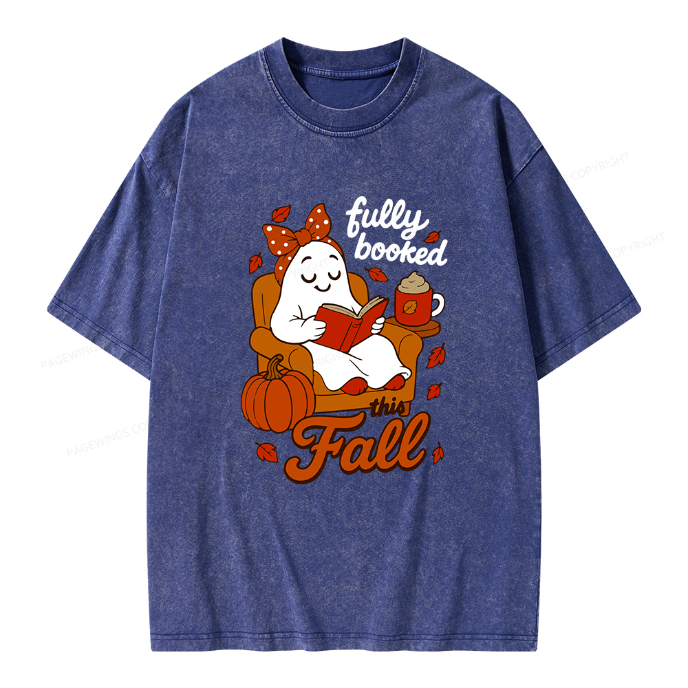 Pagewings All Booked For Fall Unisex Washed T-shirt