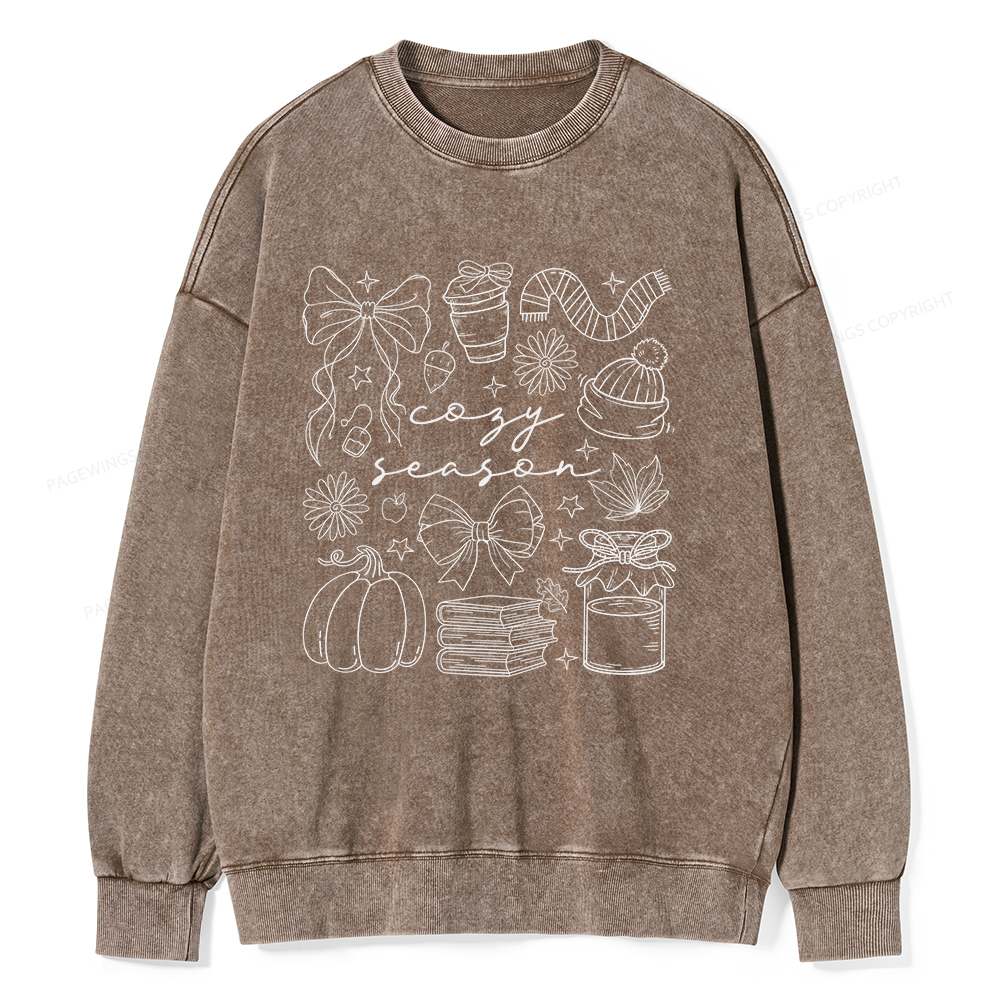 Pagewings Cozy Season Unisex Washed Sweatshirt