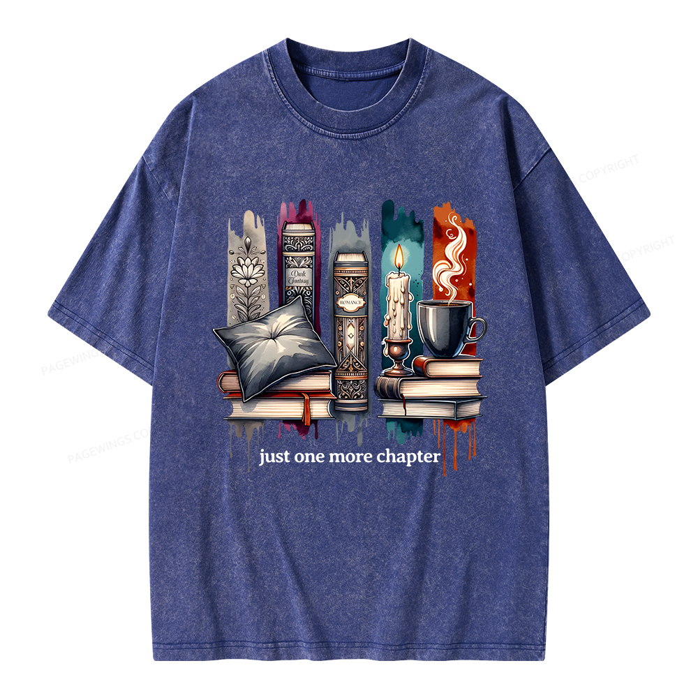 Pagewings Just One More Chapter Unisex Washed T-shirt