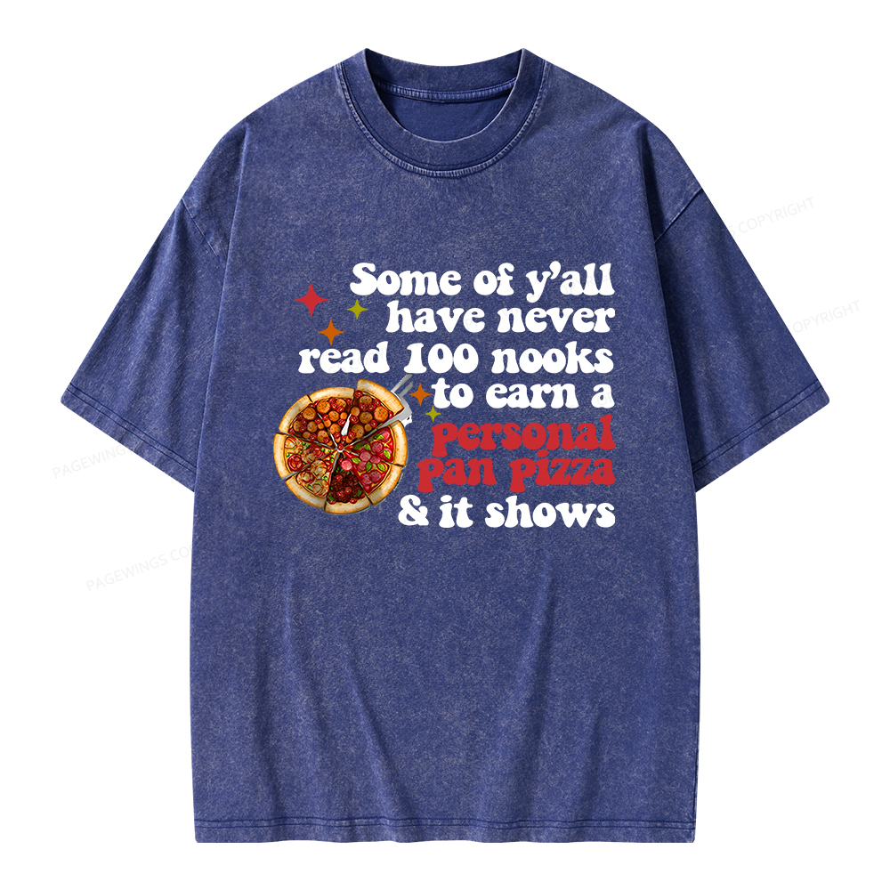 Pagewings Some of Y’all Never Read 100 Books Unisex Washed T-shirt