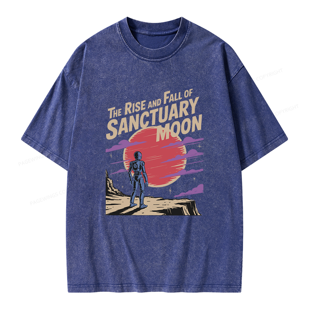 Pagewings The Rise And Fall Of Sanctuary Moon Unisex Washed T-shirt
