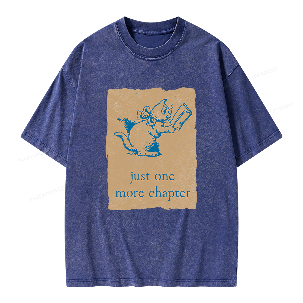 Pagewings Just One More Chapter Unisex Washed T-shirt