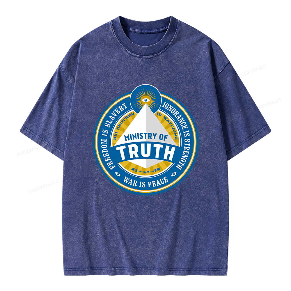 Pagewings Ministry of Truth Unisex Washed T-shirt