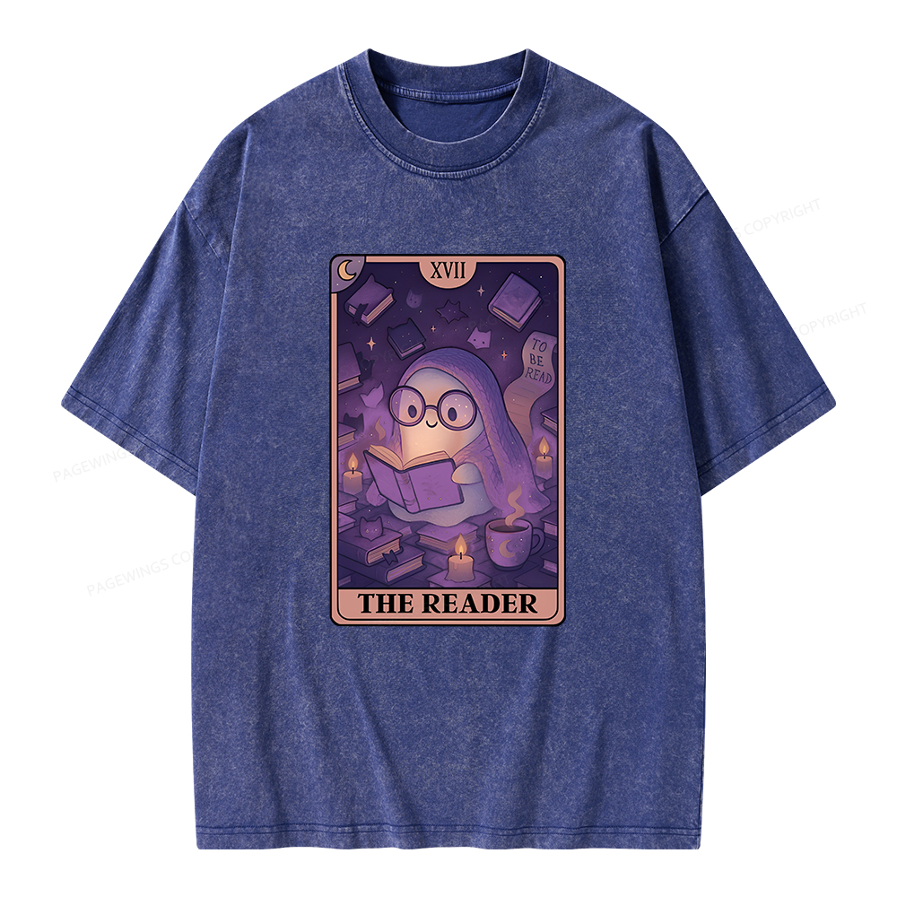 Pagewings The Reader Unisex Washed T-shirt