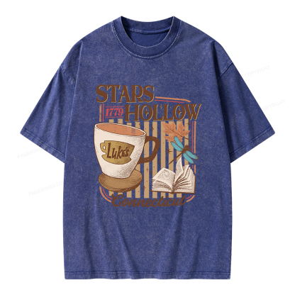 Pagewings Stars Hollow Unisex Washed T-shirt
