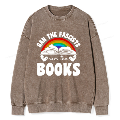 Pagewings Banned Books T-Shirt Unisex Washed Sweatshirt