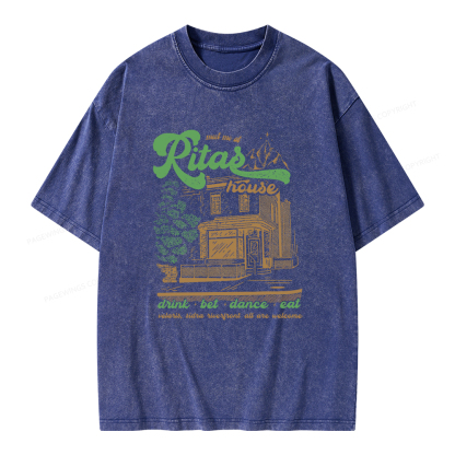 Pagewings Rita's Bar Unisex Washed T-shirt
