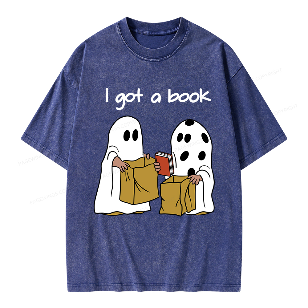 Pagewings I Got A Book Unisex Washed T-shirt