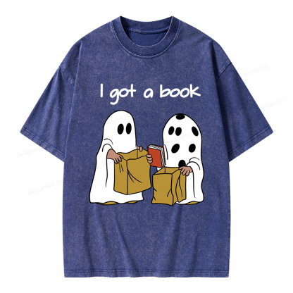 Pagewings I Got A Book Unisex Washed T-shirt