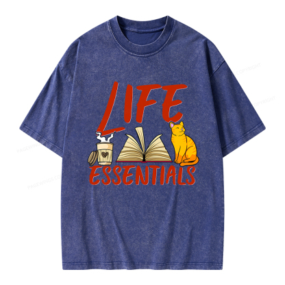 Pagewings Life Essentials Unisex Washed T-shirt