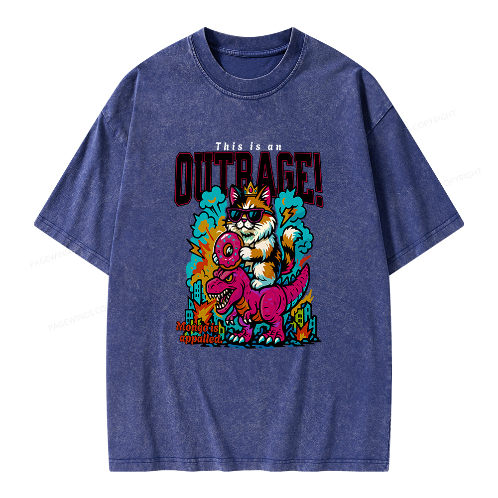 Pagewings This Is An Outrage Unisex Washed T-shirt