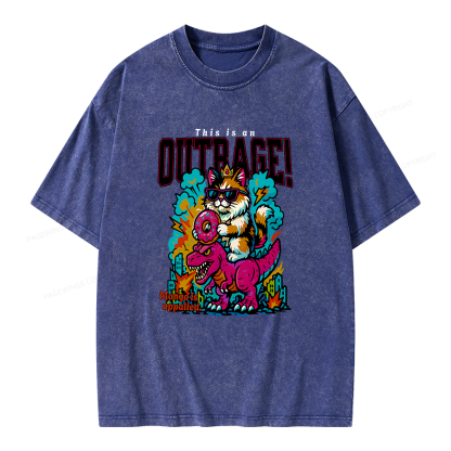 Pagewings This Is An Outrage Unisex Washed T-shirt