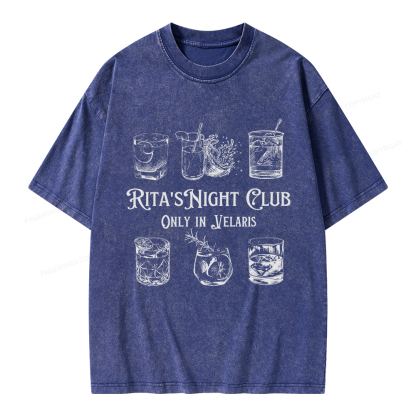 Pagewings Rita's Night Club Unisex Washed T-shirt
