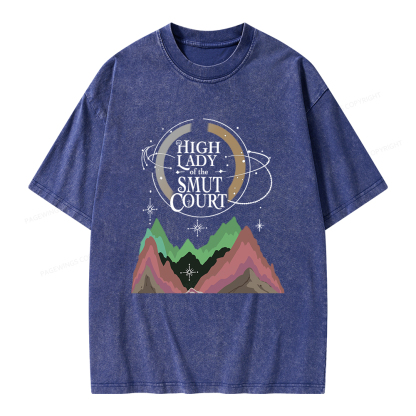 Pagewings High Lady of the Smut Court Unisex Washed T-shirt