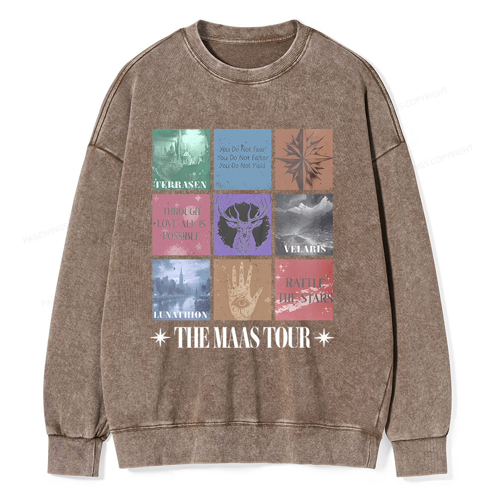 Pagewings The Maas Tour  Unisex Washed Sweatshirt