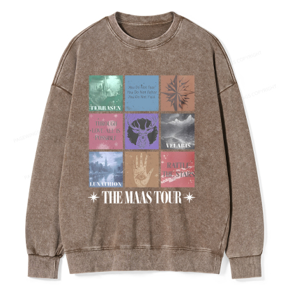 Pagewings The Maas Tour  Unisex Washed Sweatshirt