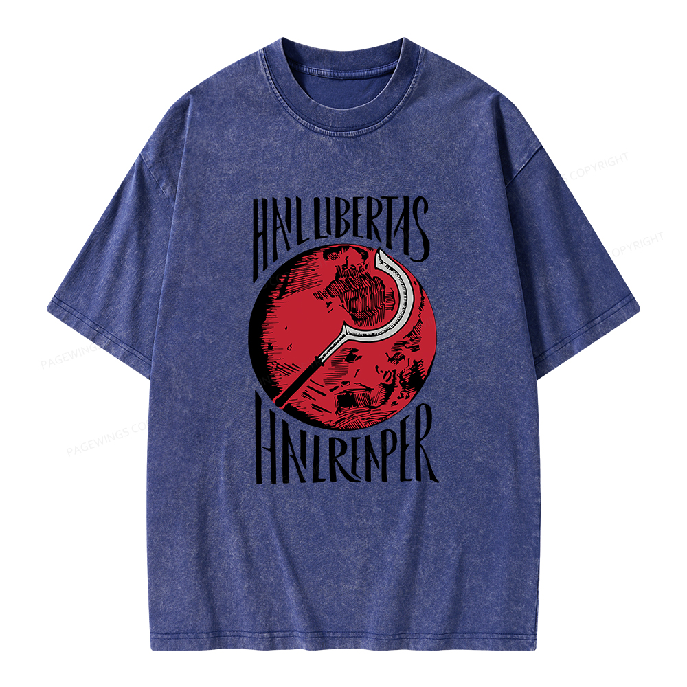 Pagewings Hail Libertas Hail Reaper Unisex Washed T-shirt