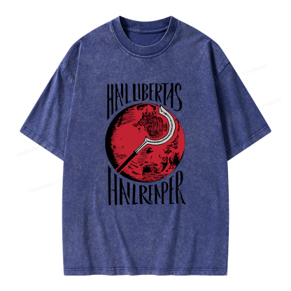 Pagewings Hail Libertas Hail Reaper Unisex Washed T-shirt
