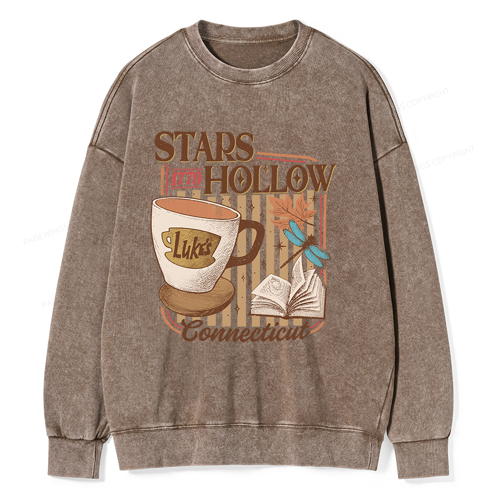 Pagewings Stars Hollow Unisex Washed Sweatshirt
