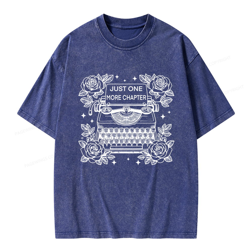 Pagewings Just One More Chapter Unisex Washed T-shirt