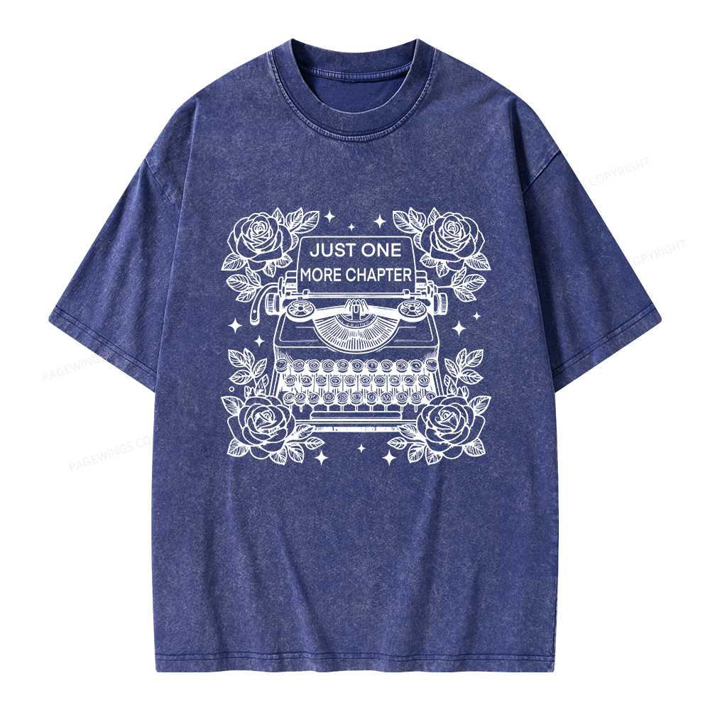 Pagewings Just One More Chapter Unisex Washed T-shirt