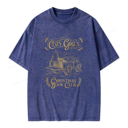 Pagewings Cozy Girls Book Club Unisex Washed T-shirt