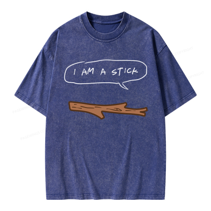 Pagewings I Am A Stick Unisex Washed T-shirt