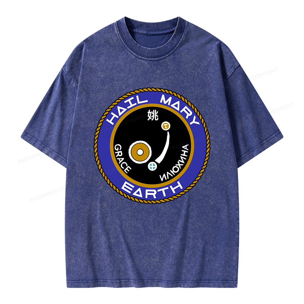 Pagewings Mission Patch Unisex Washed T-shirt