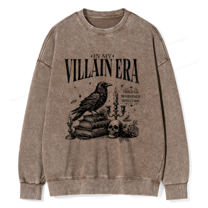 Pagewings Villain Erad Unisex Washed Sweatshirt