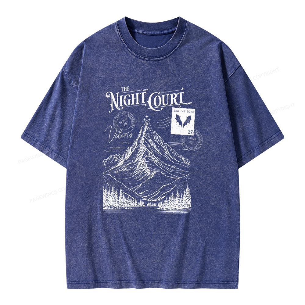Pagewings The Night Court Unisex Washed T-shirt