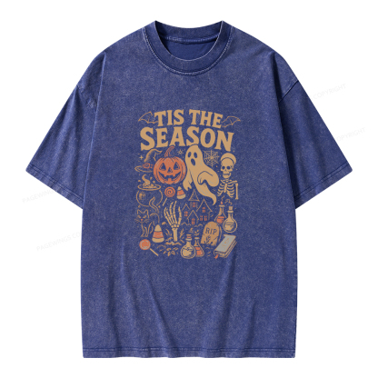 Pagewings Tis The Season Unisex Washed T-shirt