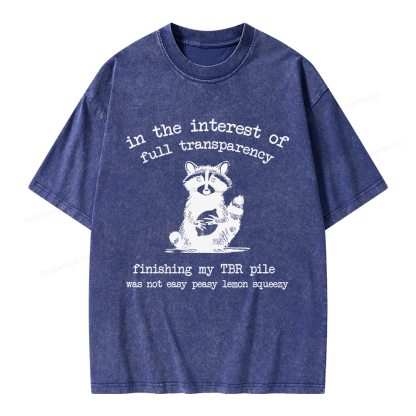 Pagewings Finishing My TBR Pile Was Not Easy Unisex Washed T-shirt