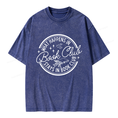 Pagewings What Happens In Book Club Unisex Washed T-shirt