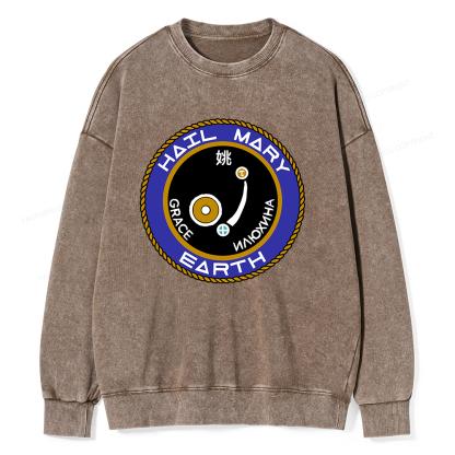 Pagewings Mission Patch Unisex Washed Sweatshirt