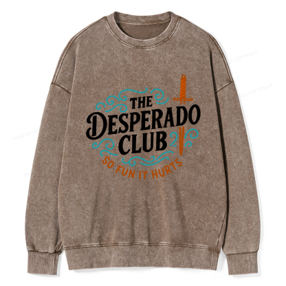 Pagewings The Desperado Club Unisex Washed Sweatshirt
