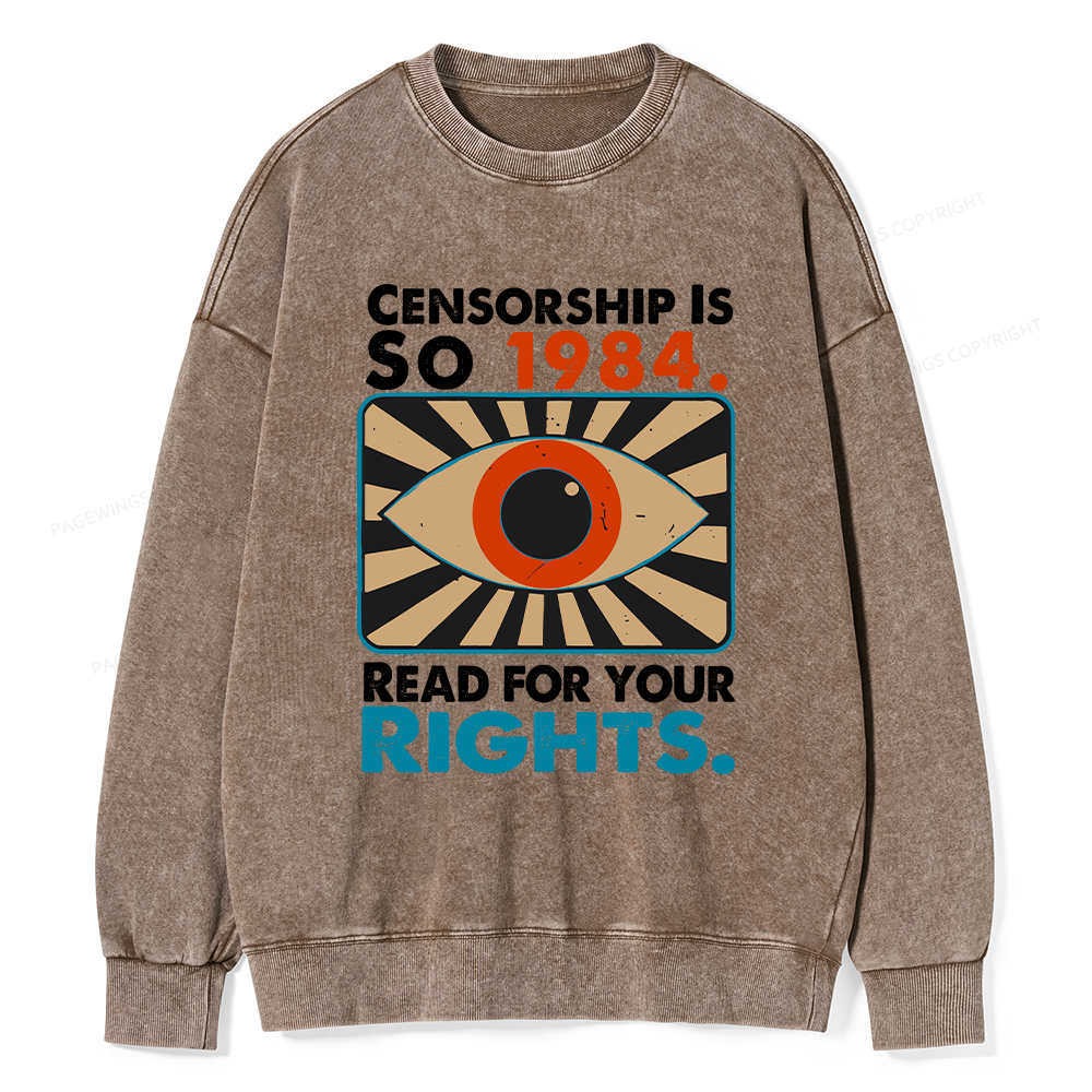 Pagewings Read For Your Rights Unisex Washed Sweatshirt