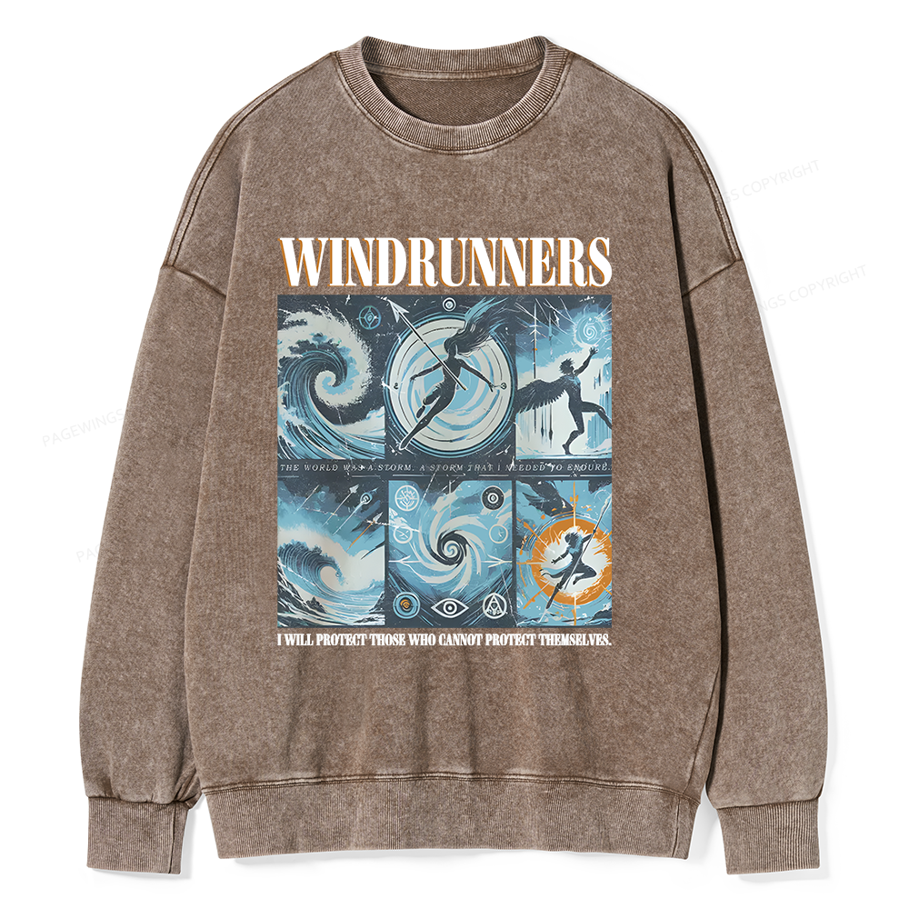 Pagewings Windrunners Unisex Washed Sweatshirt