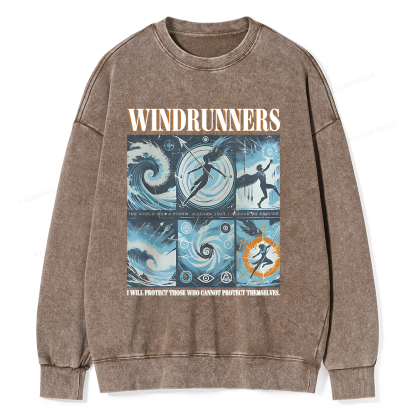 Pagewings Windrunners Unisex Washed Sweatshirt